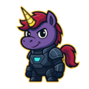 Untamed Unicorns armored unicorn logo